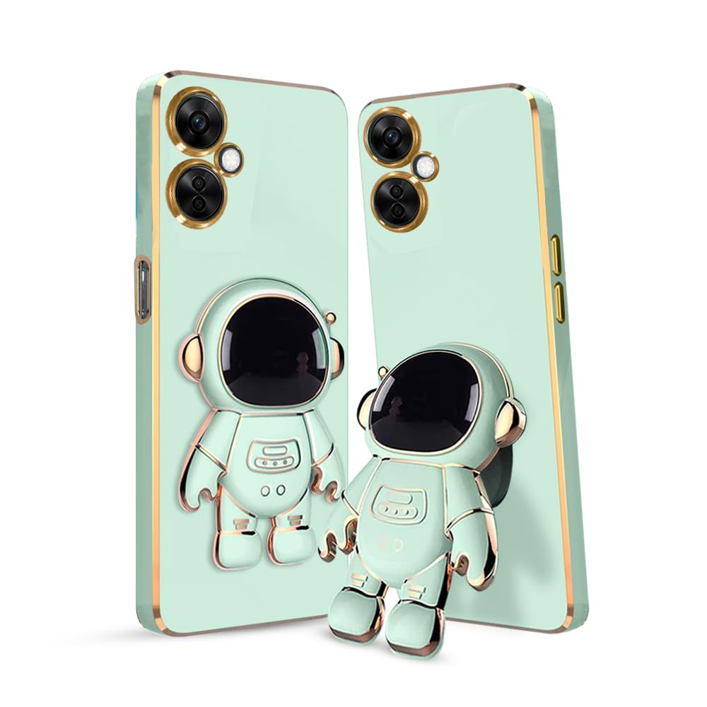 3D Astronaut Case for Folding Stand Back Case For OnePlus Nord CE 3 Lite 5G | SOFT TPU Electropated Stand