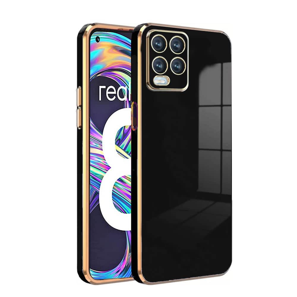 Premium 6D Chrome Back  Case  for Realme 8 5G |Slim & Stylish Case with Raised Lips & Camera Protection