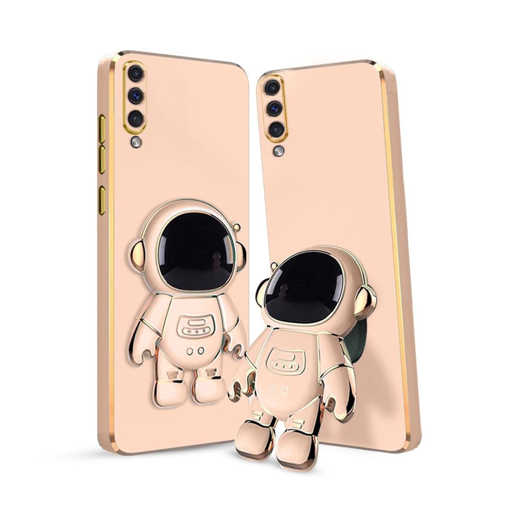 3D Astronaut Case for Folding Stand Back Case For Samsung A50 | SOFT TPU Electropated Stand