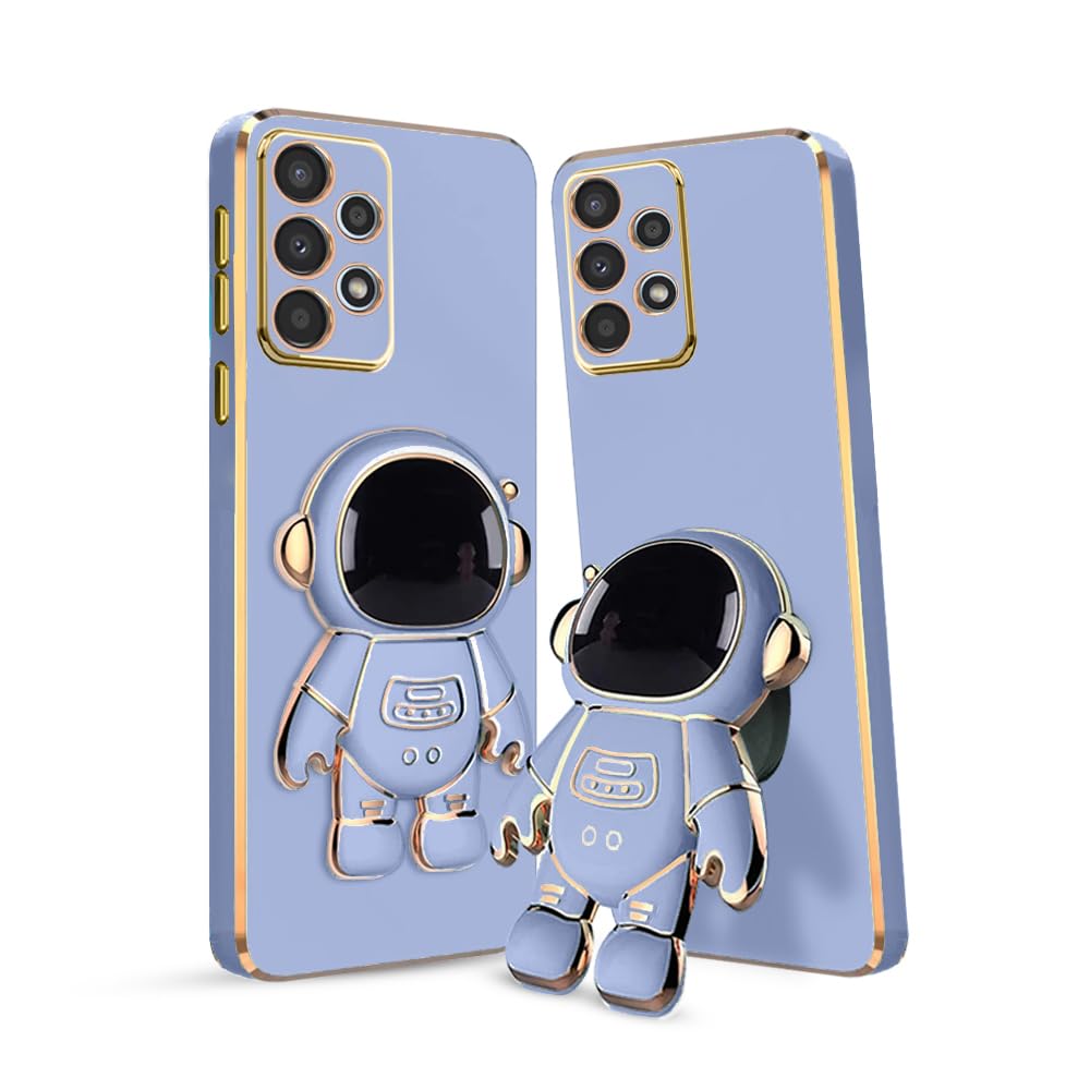 3D Astronaut Case for Folding Stand Back Case For Samsung A13 4G | SOFT TPU Electropated Stand