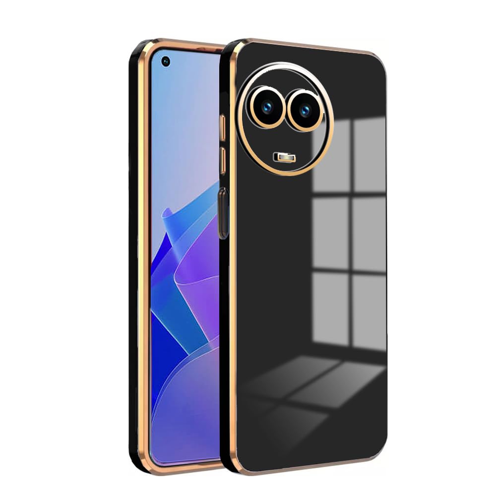 Premium 6D Chrome Back  Case  for Realme 11X | Realme 11 | Narzo 60X |Slim & Stylish Case with Raised Lips & Camera Protection