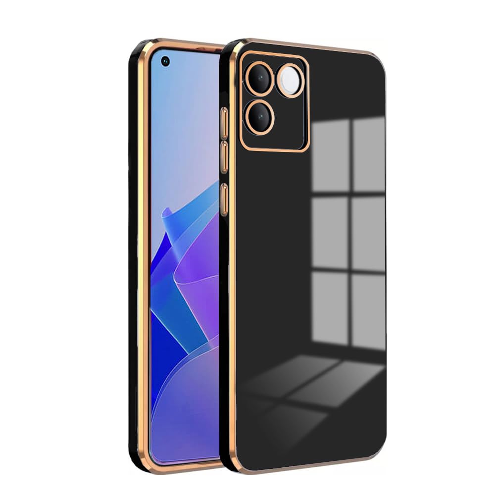 Premium 6D Chrome Back  Case  for IQOO Z7 Pro | Vivo T2 Pro 5G |Slim & Stylish Case with Raised Lips & Camera Protection