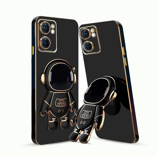 3D Astronaut Case for Folding Stand Back Case For Oppo K10 5G | SOFT TPU Electropated Stand.