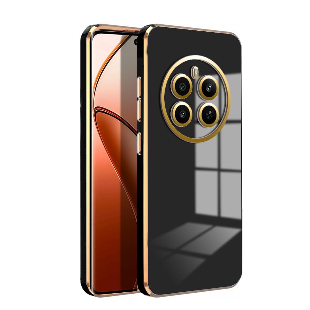 Premium 6D Chrome Back  Case  for Realme 12 Plus 5G |Slim & Stylish Case with Raised Lips & Camera Protection