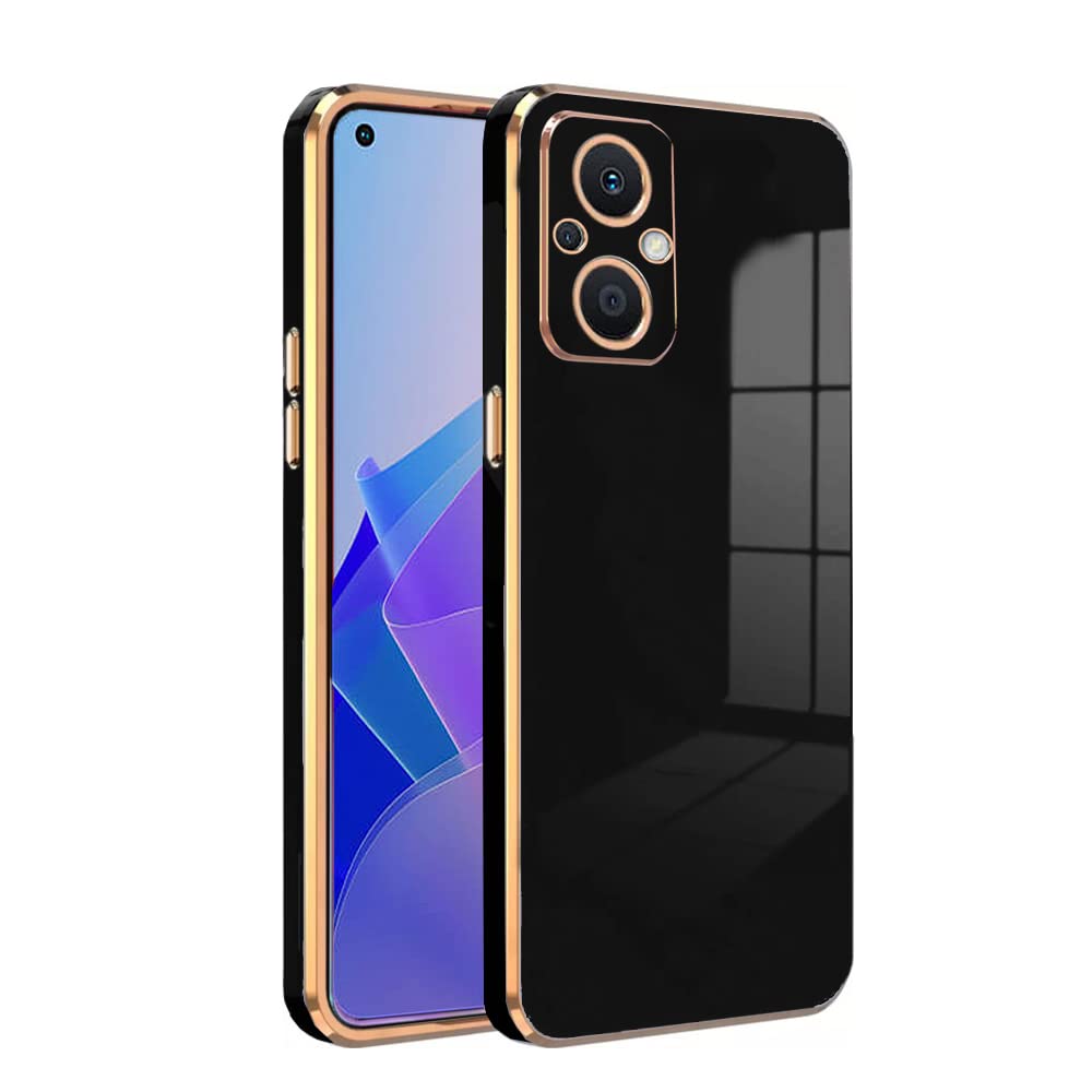 Premium 6D Chrome Back  Case  for Oppo A96 |Slim & Stylish Case with Raised Lips & Camera Protection