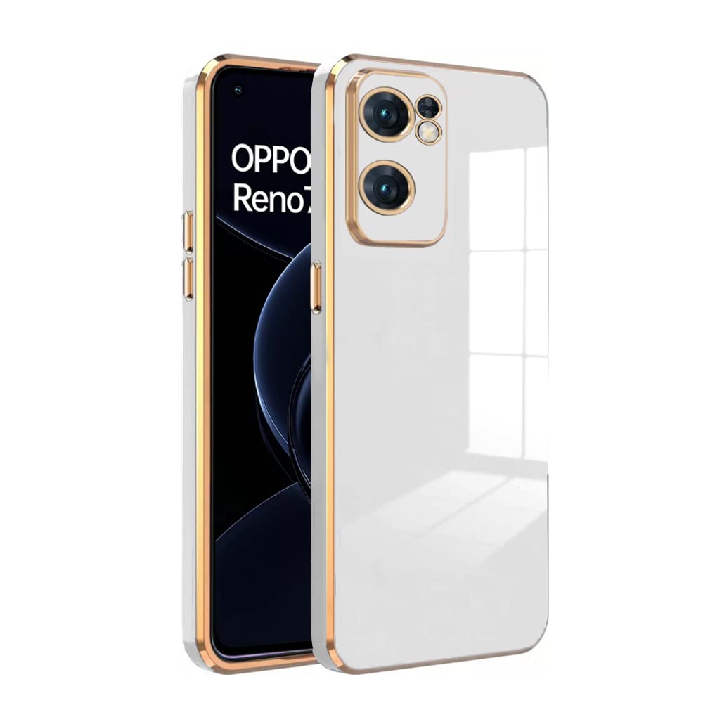 Premium 6D Chrome Back  Case  for Oppo Reno 7 5G |Slim & Stylish Case with Raised Lips & Camera Protection