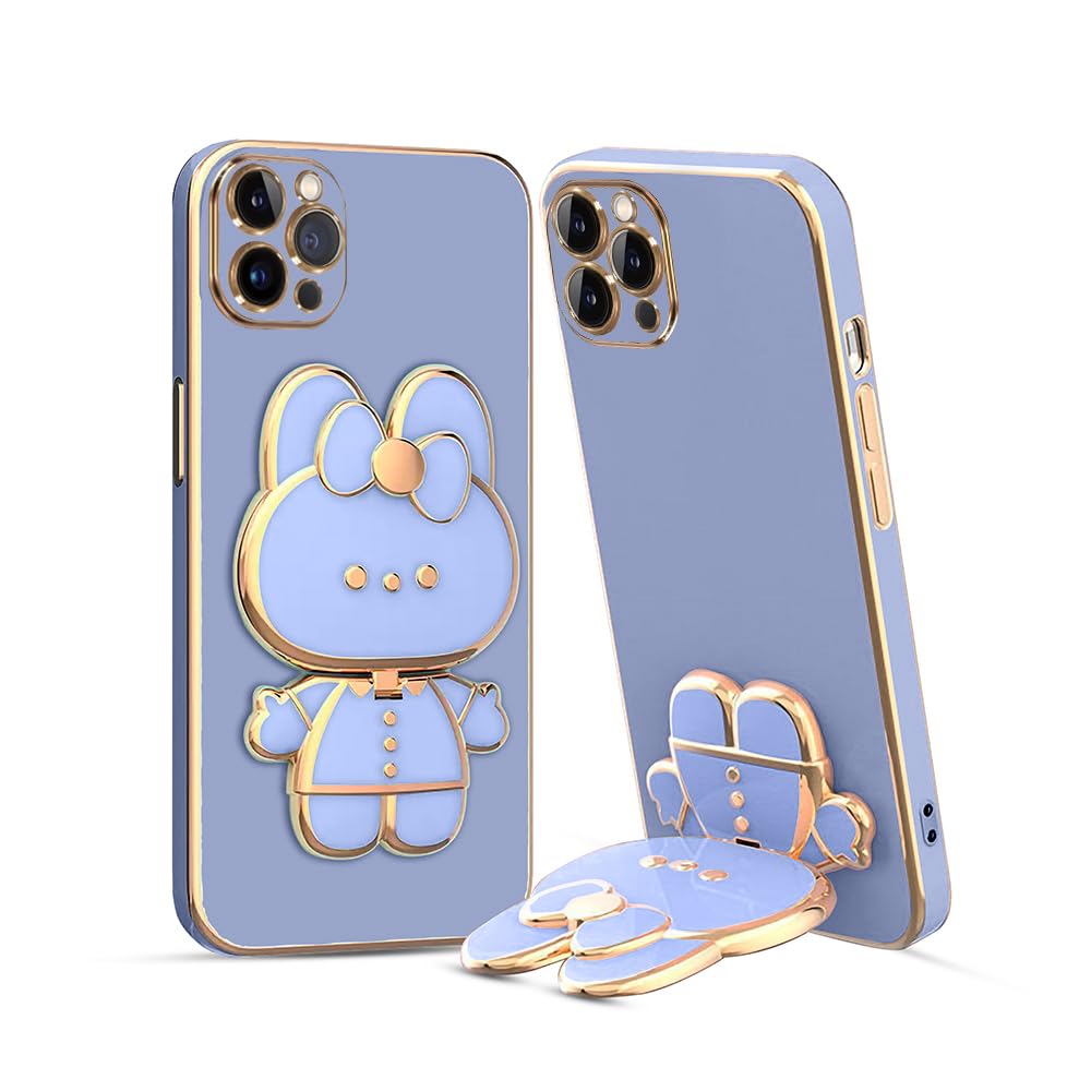 3D Cat Mobile Back Case with Stand For iPhone 11 Pro | Stand and Mirror | Camera Protection | Electroplated |