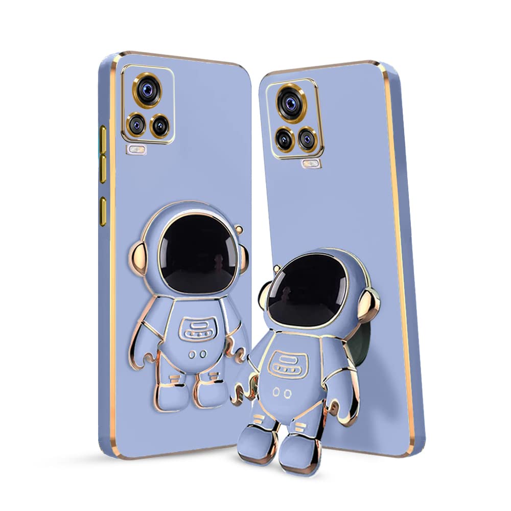 3D Astronaut Case for Folding Stand Back Case For Vivo V20 4G | SOFT TPU Electropated Stand