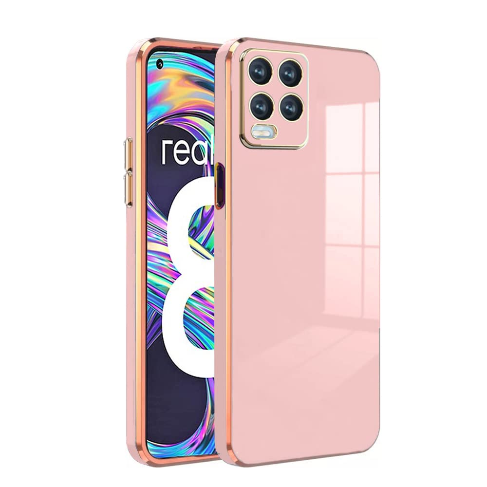 Premium 6D Chrome Back  Case  for Realme 8 5G |Slim & Stylish Case with Raised Lips & Camera Protection