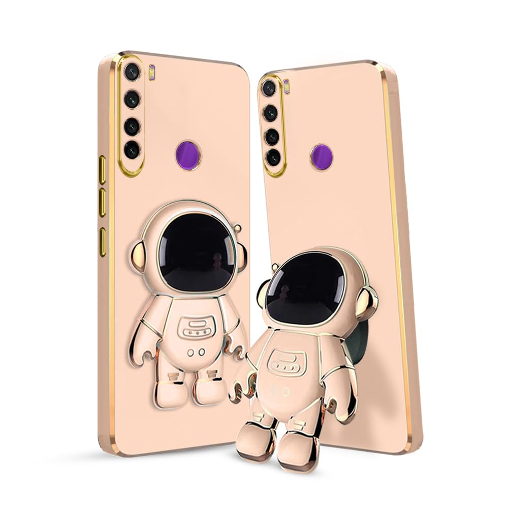 3D Astronaut Case for Folding Stand Back Case For Redmi MI Note 8 | SOFT TPU Electropated Stand