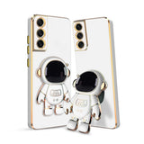 3D Astronaut Case for Folding Stand Back Case For Samsung S21 FE | SOFT TPU Electropated Stand