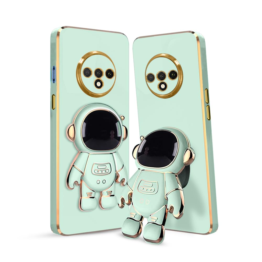 3D Astronaut Case for Folding Stand Back Case For OnePlus 7T | SOFT TPU Electropated Stand