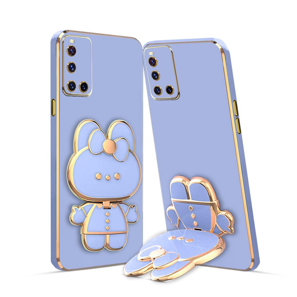 KARWAN®? 3D Cat Back Cases and Covers Compatible for Vivo V19 Kitty Cat Back Cover Case with Stand and Mirror | Camera Protection | Anti-Slip |