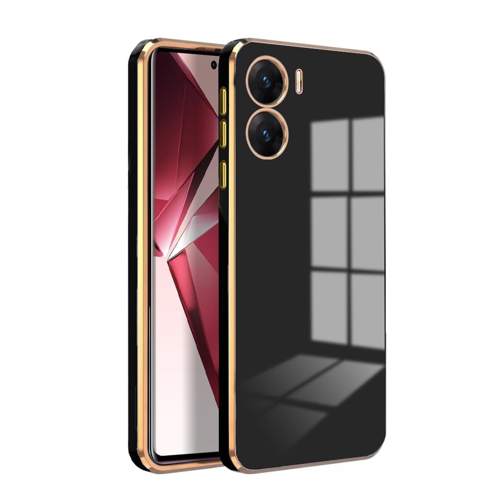 Premium 6D Chrome Back  Case  for Vivo V29E |Slim & Stylish Case with Raised Lips & Camera Protection