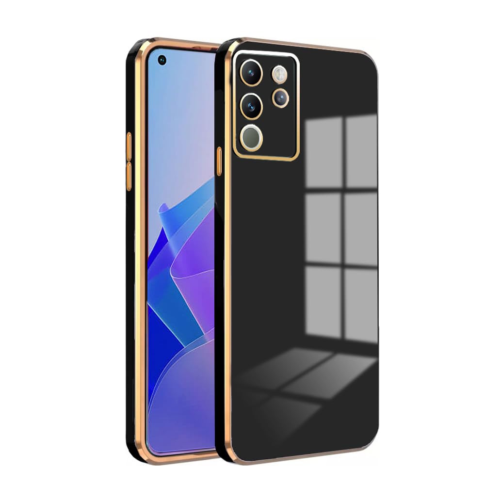 Premium 6D Chrome Back  Case  for Vivo V29 |Slim & Stylish Case with Raised Lips & Camera Protection