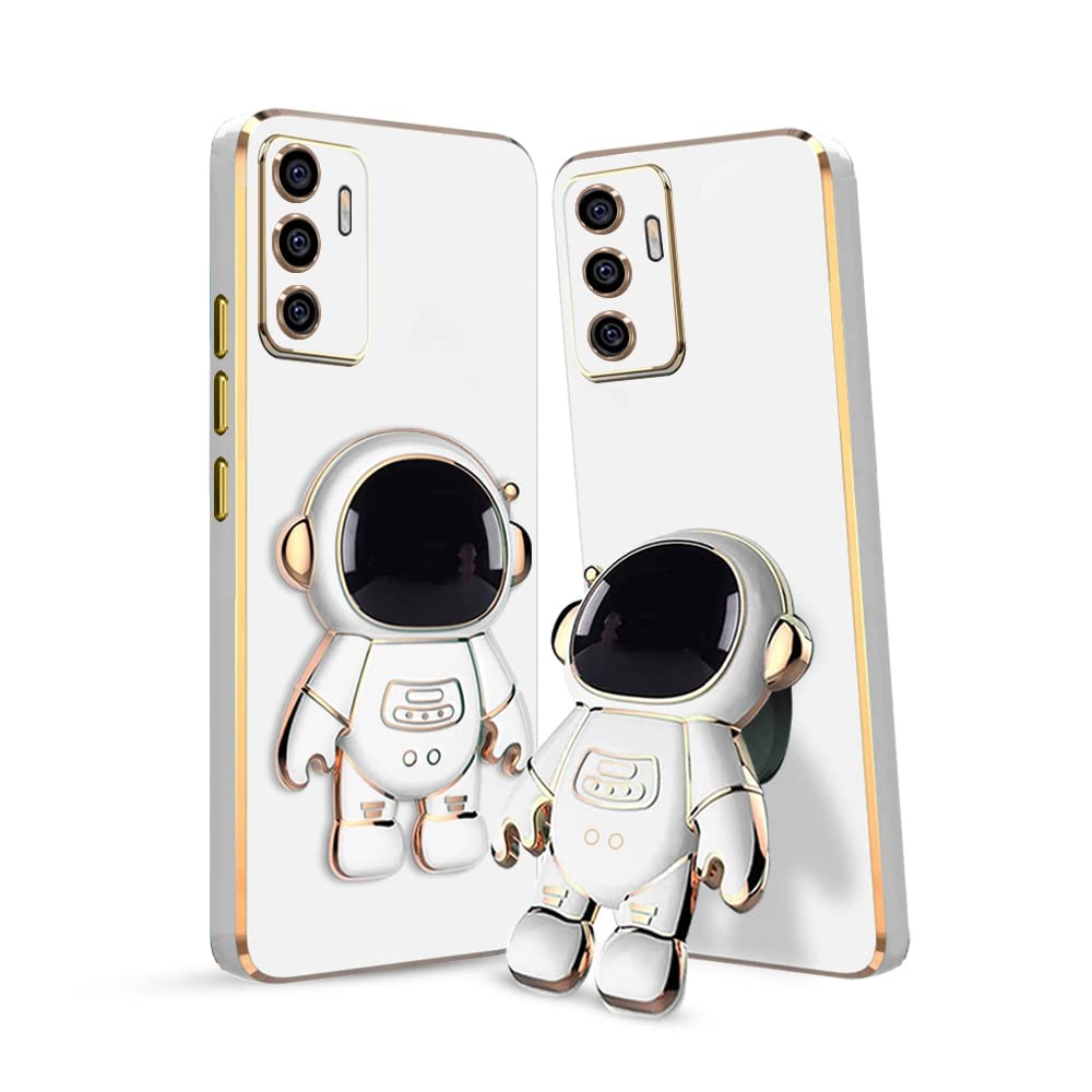 3D Astronaut Case for Folding Stand Back Case For Vivo Y75 4G | SOFT TPU Electropated Stand