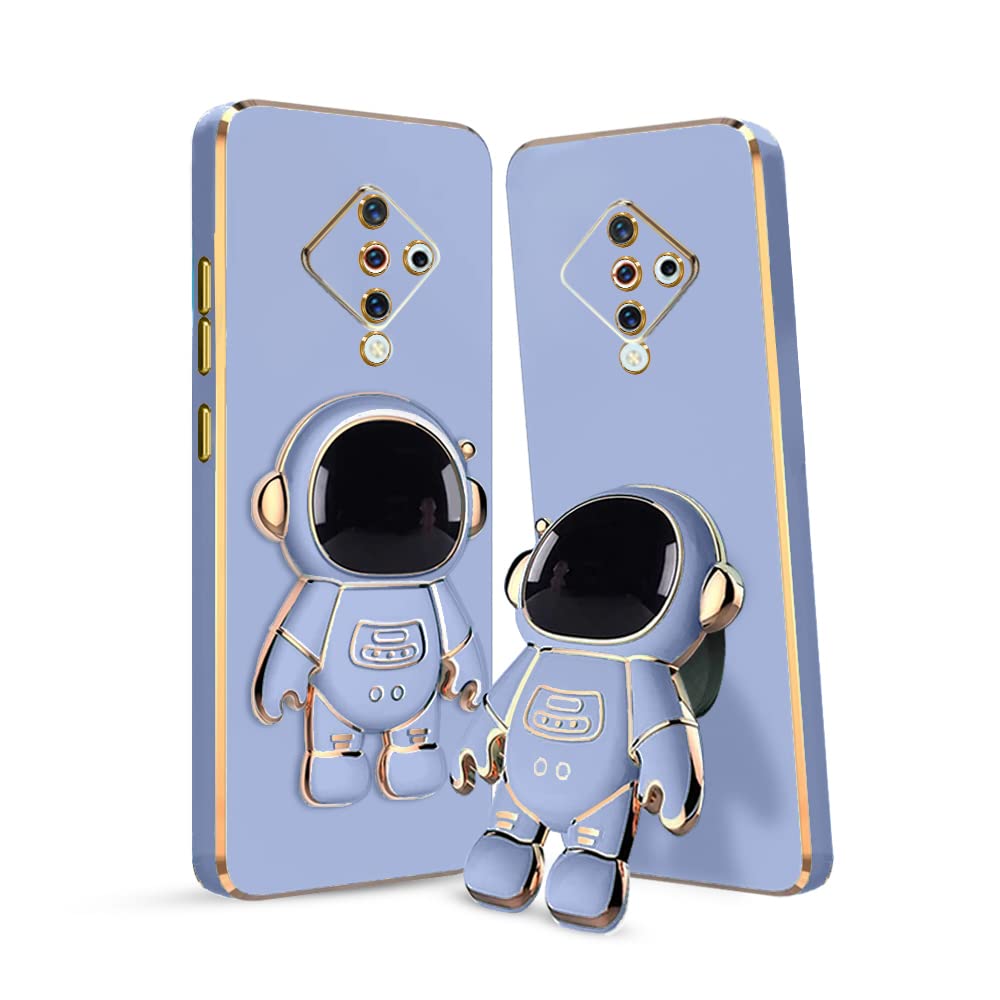 3D Astronaut Case for Folding Stand Back Case For Vivo S1 Pro | SOFT TPU Electropated Stand