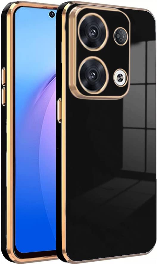 Premium 6D Chrome Back  Case  for Oppo Reno 8 Pro 5G |Slim & Stylish Case with Raised Lips & Camera Protection