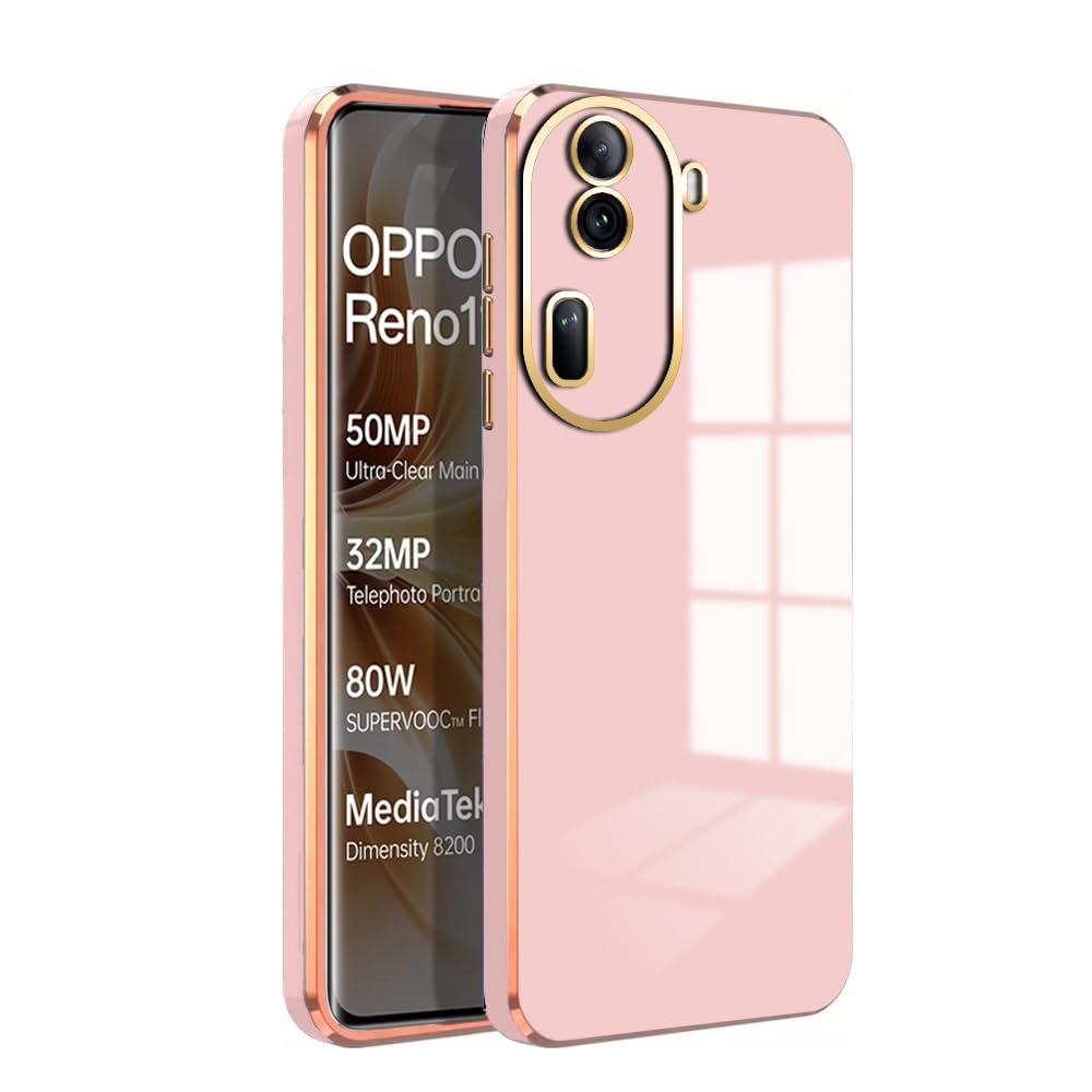 Premium 6D Chrome Back  Case  for Oppo Reno 11 Pro 5G |Slim & Stylish Case with Raised Lips & Camera Protection