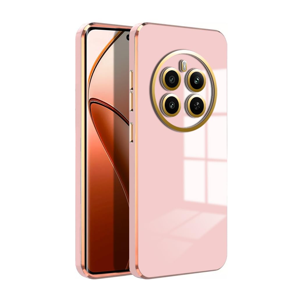 Premium 6D Chrome Back  Case  for Realme 12 Plus 5G |Slim & Stylish Case with Raised Lips & Camera Protection