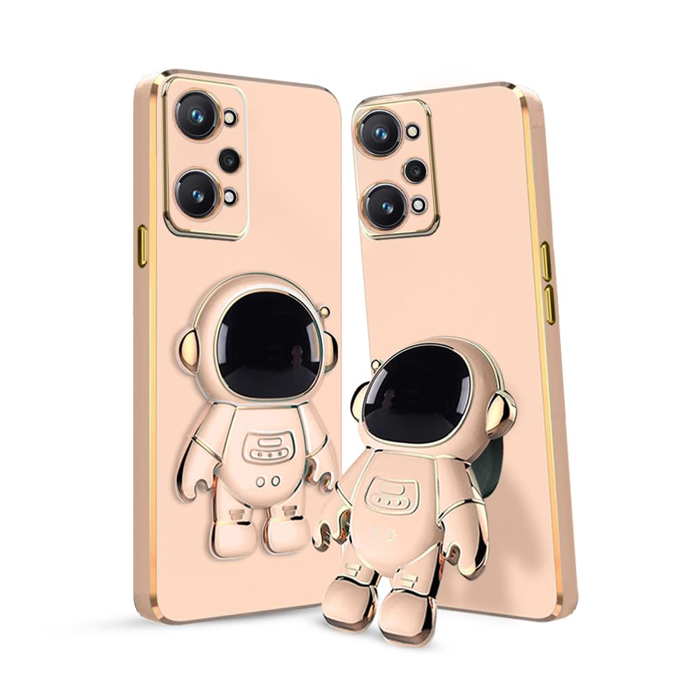 3D Astronaut Case for Folding Stand Back Case For Realme GT Neo 3T | SOFT TPU Electropated Stand