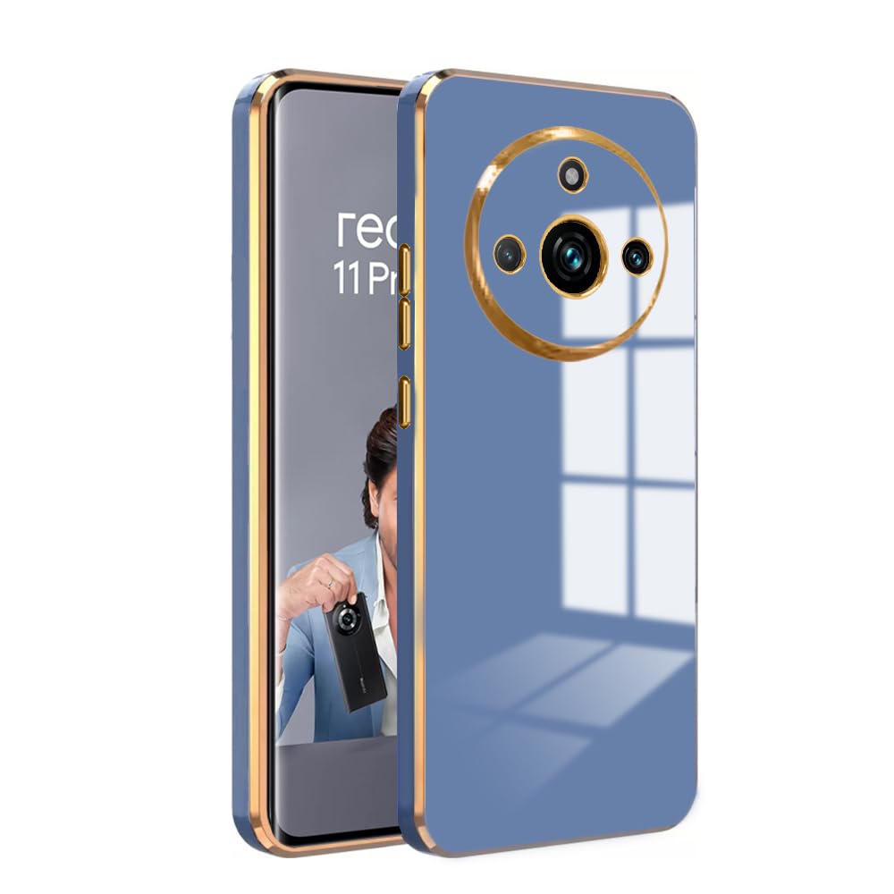 Premium 6D Chrome Back  Case  for Realme 11 Pro Plus |Slim & Stylish Case with Raised Lips & Camera Protection