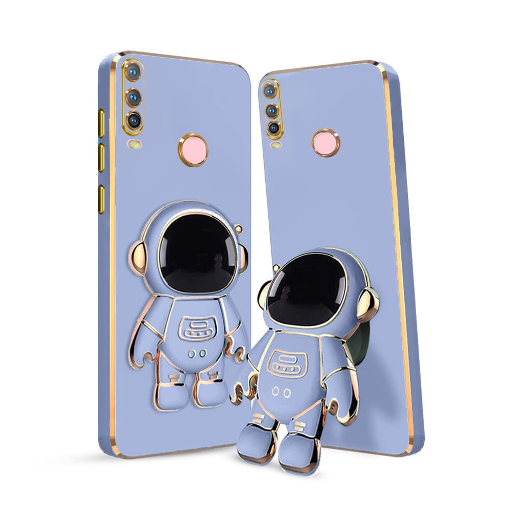 3D Astronaut Case for Folding Stand Back Case For Vivo Y15 | SOFT TPU Electropated Stand