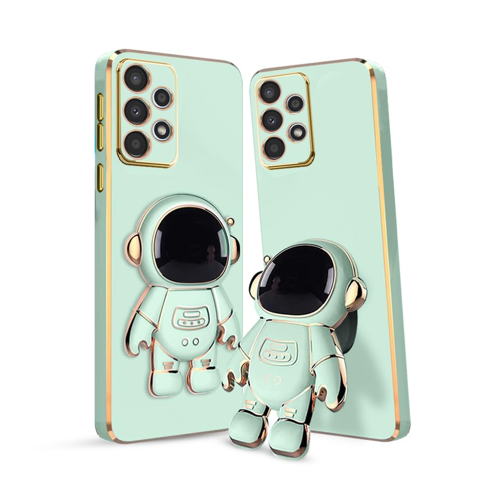 3D Astronaut Case for Folding Stand Back Case For Samsung A73| SOFT TPU Electropated Stand