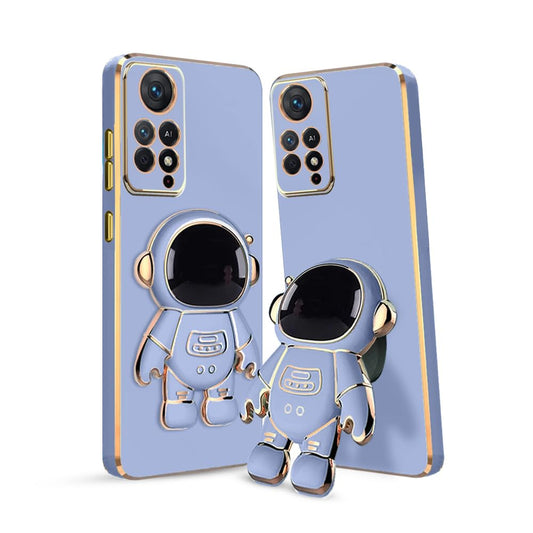 3D Astronaut Case for Folding Stand Back Case For Redmi Note 11 Pro Plus | SOFT TPU Electropated Stand