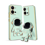 3D Astronaut Case for Folding Stand Back Case For Vivo Y35 | SOFT TPU Electropated Stand