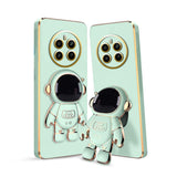 3D Astronaut Case for Folding Stand Back Case For  Realme 12 Plus 5G | SOFT TPU Electropated Stand