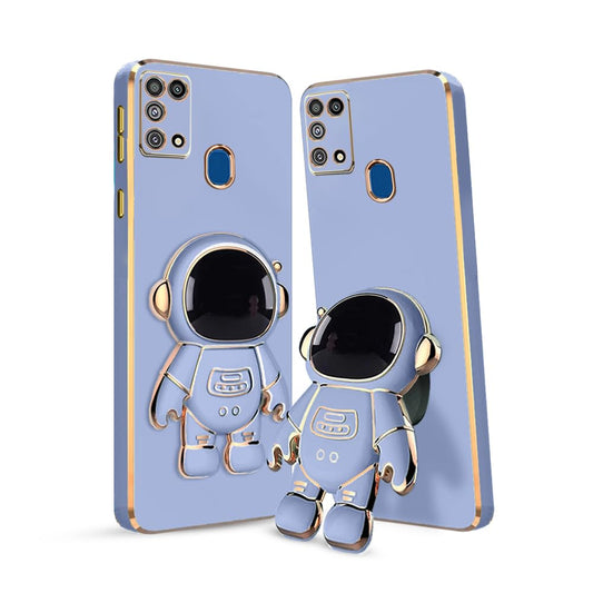 3D Astronaut Case for Folding Stand Back Case For Samsung Galaxy M31 | SOFT TPU Electropated Stand.