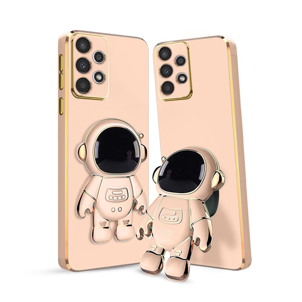 3D Astronaut Case for Folding Stand Back Case For Samsung A23 | SOFT TPU Electropated Stand