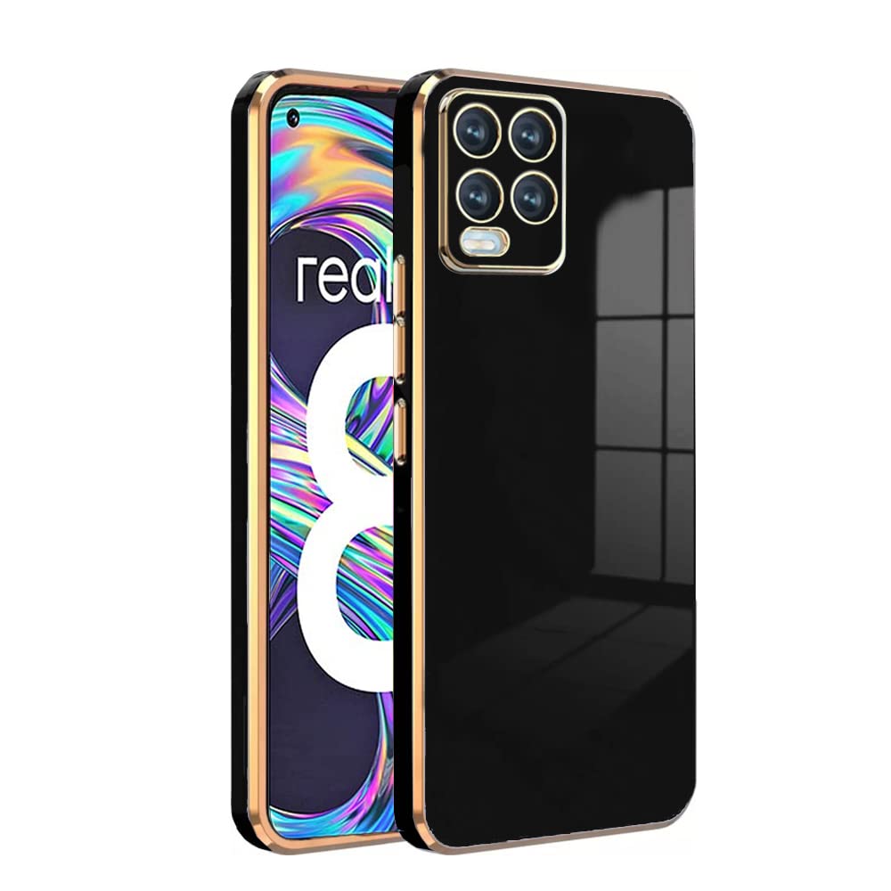 Premium 6D Chrome Back  Case  for Realme 8 4G |Slim & Stylish Case with Raised Lips & Camera Protection