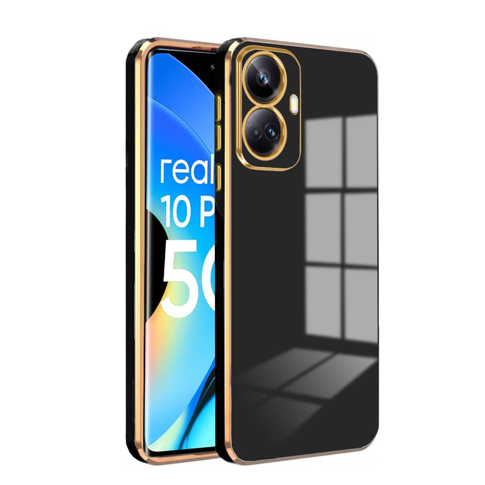 Premium 6D Chrome Back  Case  for Realme 10 Pro Plus |Slim & Stylish Case with Raised Lips & Camera Protection