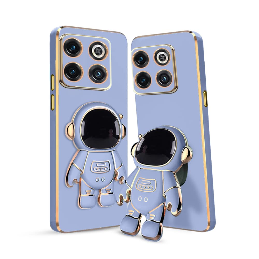 3D Astronaut Case for Folding Stand Back Case For OnePlus 10T 5G | SOFT TPU Electropated Stand.