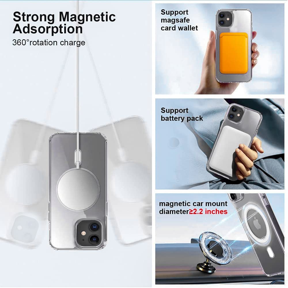 Magsafe Transparent Mobile Back Case For iPhone 11