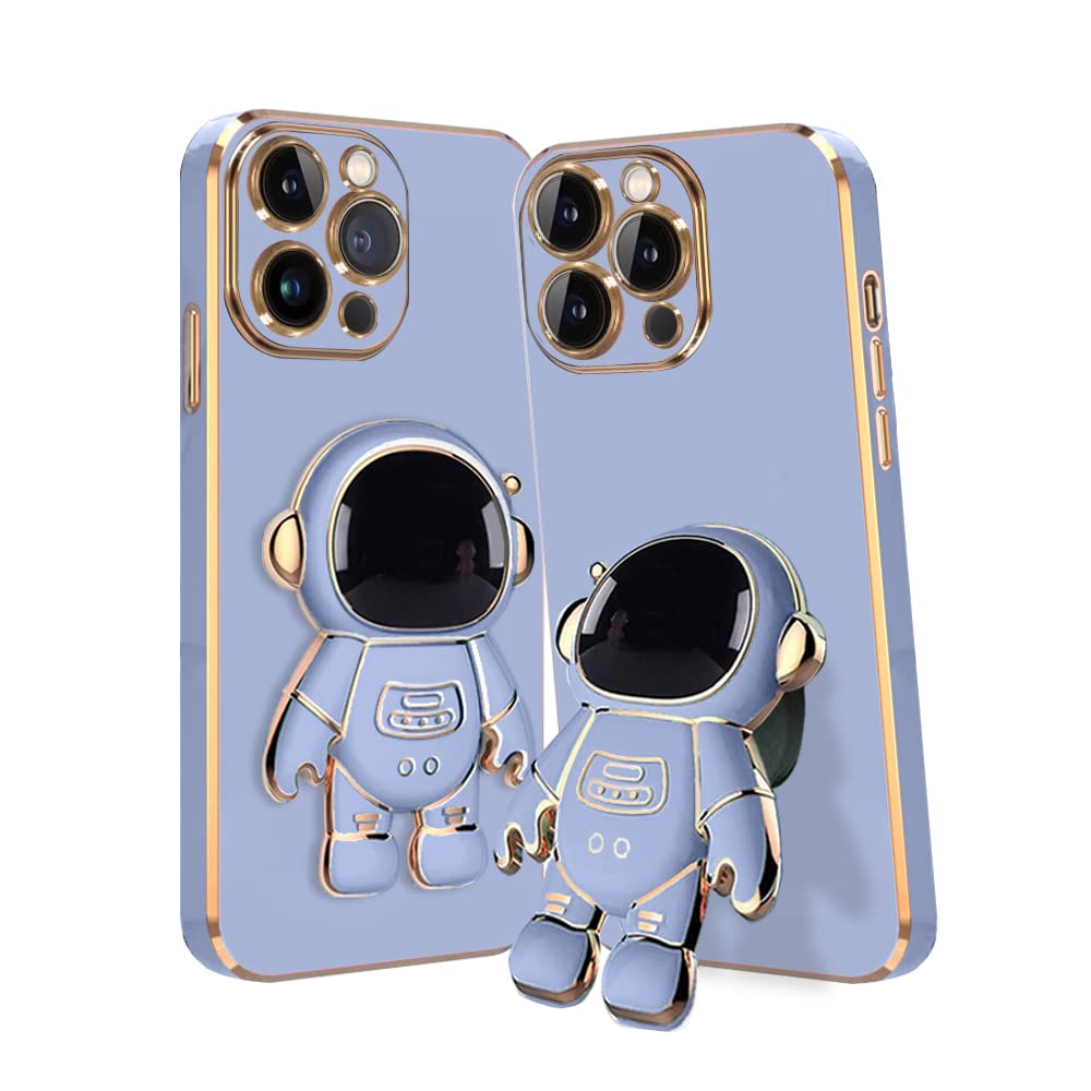 3D Astronaut Case for Folding Stand Back Case For iPhone 11 Pro | SOFT TPU Electropated Stand