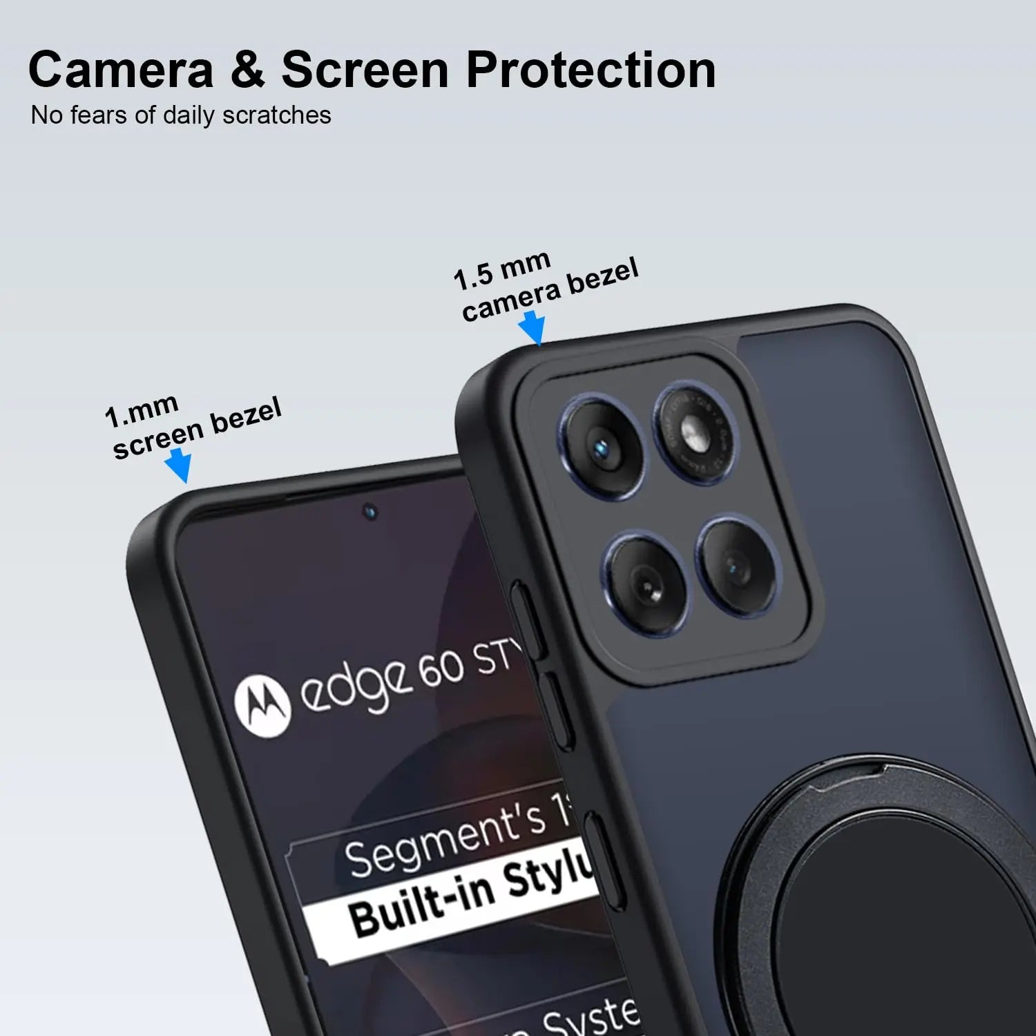 Karwan GhostRing MagSafe Rotating Ring Stand Case For Motorola Edge60 Karwan