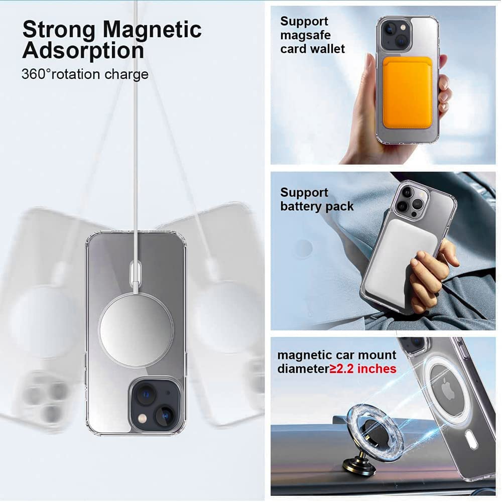 Magsafe Transparent Mobile Back Case For iPhone 13