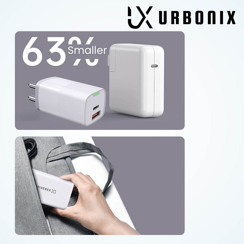 Urbonix 65W Fast Charging Adapter Only with Dual USB Ports | High Efficiency and Safety - Karwan