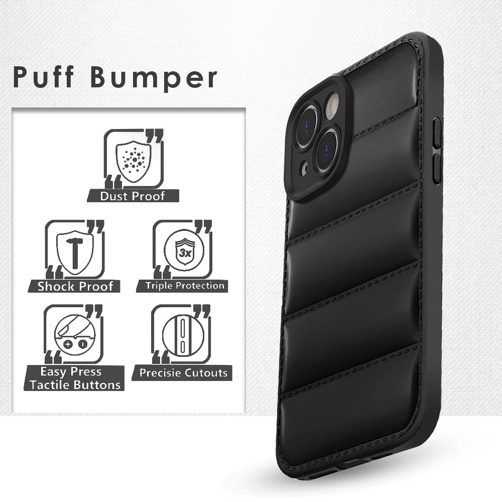 Air Puffer Back Cover for  Apple iPhone 15 Black - Karwan