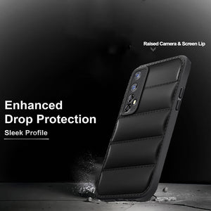 Air Puffer Back Cover for  Realme 7 Pro Black - Karwan