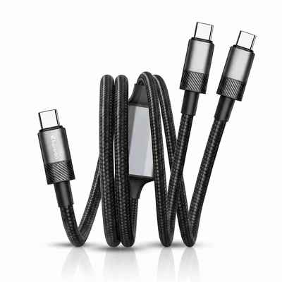 KARWAN 100W Twin PD Cord USB Type C to Type C Charging cable with E-Marker Chip