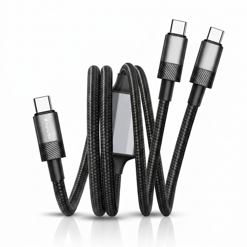 KARWAN 100W Twin PD Cord USB Type C to Type C Charging cable with E-Marker Chip