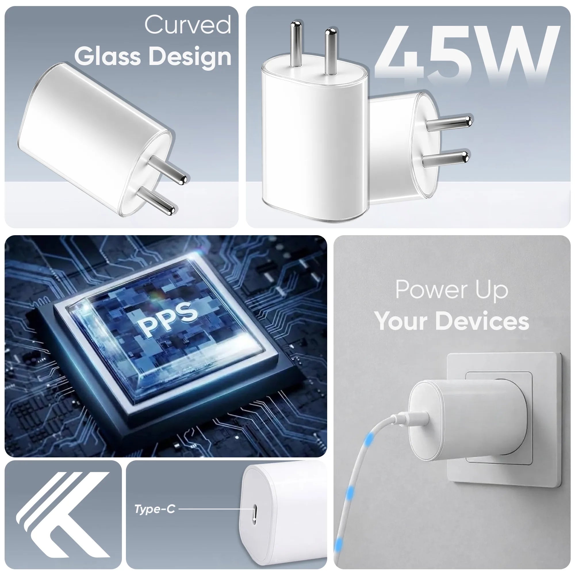 KARWAN 45W PD & PPS USB - C Charging Adapter with Type C Cable for Nothing Devices - Karwan