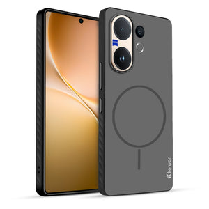 Karwan MagEaze Vivo V60 Back Cover Matte Black - Zeiss Camera Protection Slim Case India