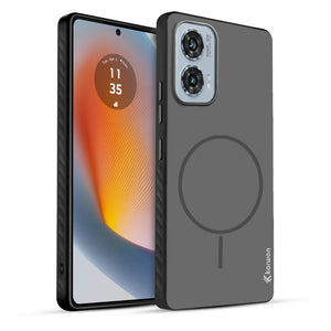 Karwan MagEaze Moto Edge 50 Fusion Back Cover Matte Black - Slim Anti-Fingerprint Case India