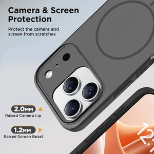 Karwan MagEaze iPhone 17 Pro Max Back Cover - Slim Matte Black Anti-Fingerprint MagSafe Case
