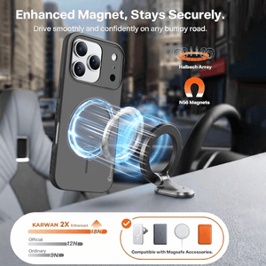 Karwan MagEaze MagSafe Case iPhone 17 Pro Max - Reinforced Camera Protection Slim Cover